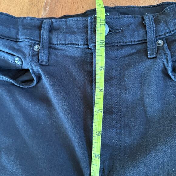 Mother The Hustler Ankle Fray Black Stretch Jeans Size 24 Distressed High Rise - Picture 12 of 16